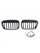 2 Stuks Glanzend Zwart Front Nier Grill Grille Fit Bmw X1 F48 F49 2016-2019-7