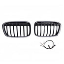 2 Stuks Glanzend Zwart Front Nier Grill Grille Fit Bmw X1 F48 F49 2016-2019-1