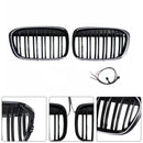 Parrilla frontal negra brillante para BMW X1 F48 F49 2016-2019 de doble línea-6