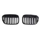 Parrilla frontal negra brillante para BMW X1 F48 F49 2016-2019 de doble línea-7