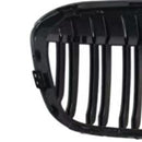 Parrilla frontal negra brillante para BMW X1 F48 F49 2016-2019 de doble línea-10