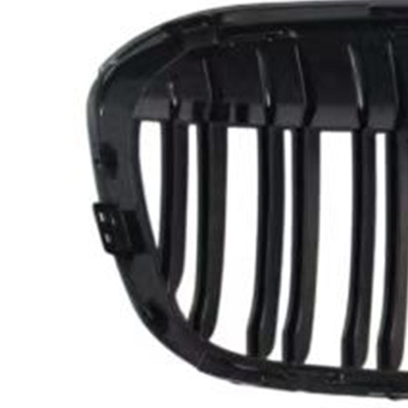 Parrilla frontal negra brillante para BMW X1 F48 F49 2016-2019 de doble línea