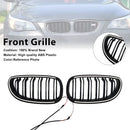 2 uds. Rejilla delantera deportiva negra brillante para BMW E60 E61 520i 530i 2004-2009-1