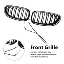 2 uds. Rejilla delantera deportiva negra brillante para BMW E60 E61 520i 530i 2004-2009-5