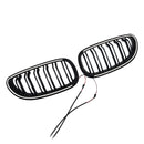2 uds. Rejilla delantera deportiva negra brillante para BMW E60 E61 520i 530i 2004-2009-7