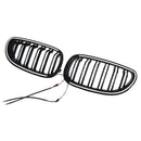 2 uds. Rejilla delantera deportiva negra brillante para BMW E60 E61 520i 530i 2004-2009-8