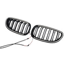 2 uds. Rejilla delantera deportiva negra brillante para BMW E60 E61 520i 530i 2004-2009-16