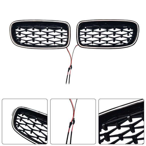 Diamond Front Kidney Grille Grill Fit BMW 3 Series F30 F31 F35 2012-2019