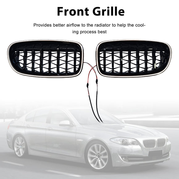 Kiiltävä musta munuaispuskurin säleikkö sopii BMW 5-sarjan F10 F11 2010-2016