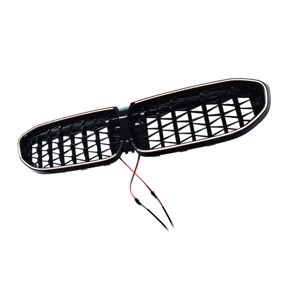 Grille de calandre en diamant 51138072085 pour BMW série 3 G20 2019 – 2022, noire