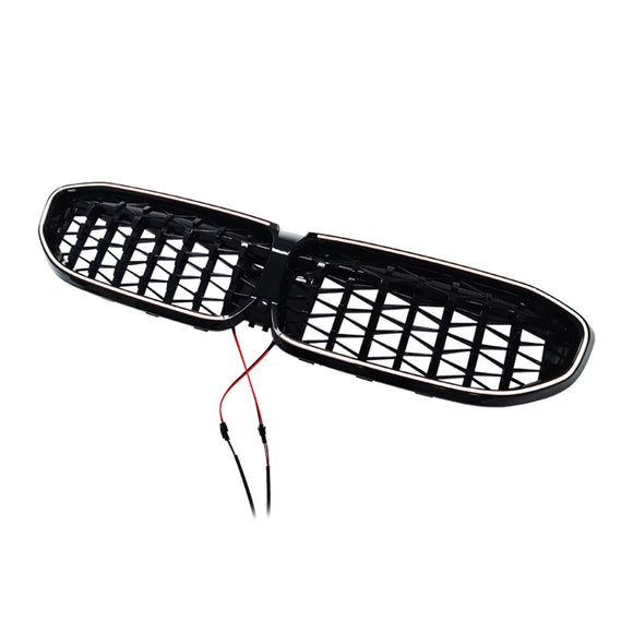 Grille de calandre en diamant 51138072085 pour BMW série 3 G20 2019 – 2022, noire