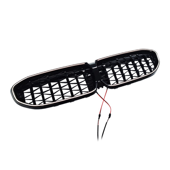 Grille de calandre en diamant 51138072085 pour BMW série 3 G20 2019 – 2022, noire