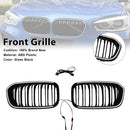 Doppellinien-Frontnierengrill, passend für BMW 1er F20 F21 2015–2017, Schwarz-1