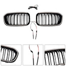 Doppellinien-Frontnierengrill, passend für BMW 1er F20 F21 2015–2017, Schwarz-6