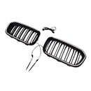 Doppellinien-Frontnierengrill, passend für BMW 1er F20 F21 2015–2017, Schwarz-8