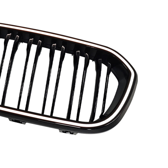 Doppellinien-Frontnierengrill, passend für BMW 1er F20 F21 2015–2017, Schwarz