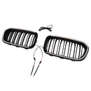 Doppellinien-Frontnierengrill, passend für BMW 1er F20 F21 2015–2017, Schwarz-15
