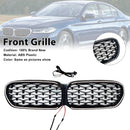 Diamond Front Nier Grill Grille Fit BMW 5 Serie G30 G38 2021-2024 Zwart-1