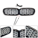 Diamond Front Nier Grill Grille Fit BMW 5 Serie G30 G38 2021-2024 Zwart-6