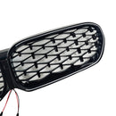 Diamond Front Nier Grill Grille Fit BMW 5 Serie G30 G38 2021-2024 Zwart-9