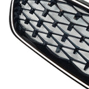 Diamond Front Nier Grill Grille Fit BMW 5 Serie G30 G38 2021-2024 Zwart-11