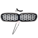 Diamond Front Nier Grill Grille Fit BMW 5 Serie G30 G38 2021-2024 Zwart-14