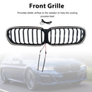 Gloss Black Front Kidney Grill Grille Fit BMW 5 Series G30 G38 2021-2024-4