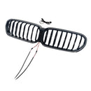 Gloss Black Front Kidney Grill Grille Fit BMW 5 Series G30 G38 2021-2024-7