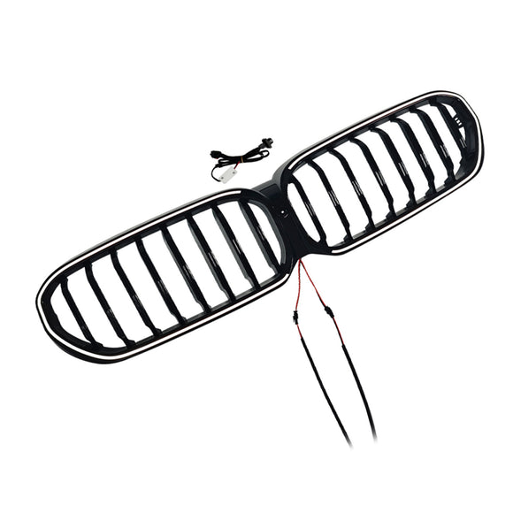 Gloss Black Front Kidney Grill Grille Fit BMW 5 Series G30 G38 2021-2024