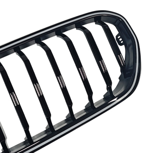 Gloss Black Front Kidney Grill Grille Fit BMW 5 Series G30 G38 2021-2024
