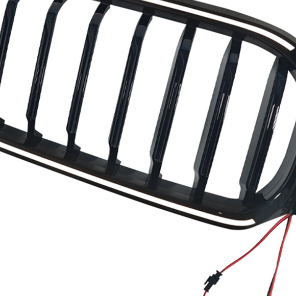 Gloss Black Front Kidney Grill Grille Fit BMW 5 Series G30 G38 2021-2024