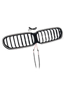 Gloss Black Front Kidney Grill Grille Fit BMW 5 Series G30 G38 2021-2024-13