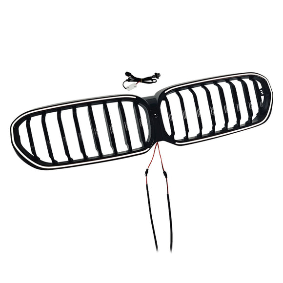 Gloss Black Front Kidney Grill Grille Fit BMW 5 Series G30 G38 2021-2024