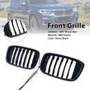 Gloss Black Front Kidney Grill Grille Fit BMW X4 G02 X3 G01 G08 2018-2021-2