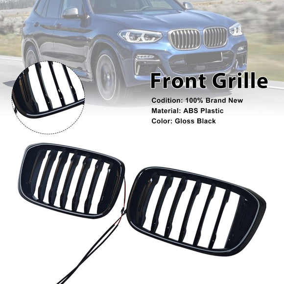Gloss Black Front Kidney Grill Grille Fit BMW X4 G02 X3 G01 G08 2018-2021