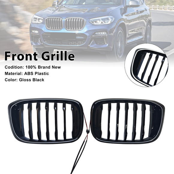 Gloss Black Front Kidney Grill Grille Fit BMW X4 G02 X3 G01 G08 2018-2021