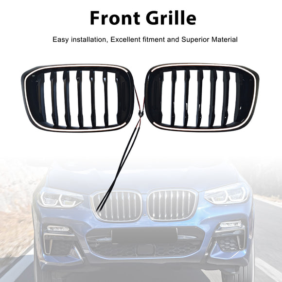 Gloss Black Front Kidney Grill Grille Fit BMW X4 G02 X3 G01 G08 2018-2021