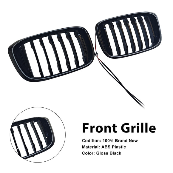 Gloss Black Front Kidney Grill Grille Fit BMW X4 G02 X3 G01 G08 2018-2021