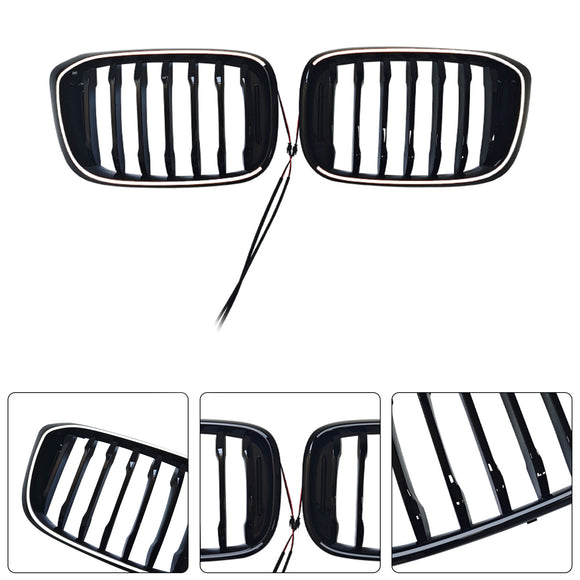 Gloss Black Front Kidney Grill Grille Fit BMW X4 G02 X3 G01 G08 2018-2021