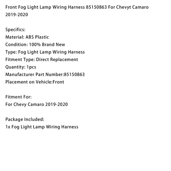 Mistlamp Lamp Kabelboom 85150863 Voor Chevy Camaro 2019-2020