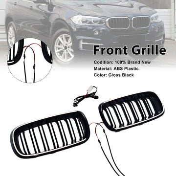 Doppellatten-Frontstoßstangen-Nierengitter, passend für BMW X5/X6 F15/F16 2013–2018 - 0