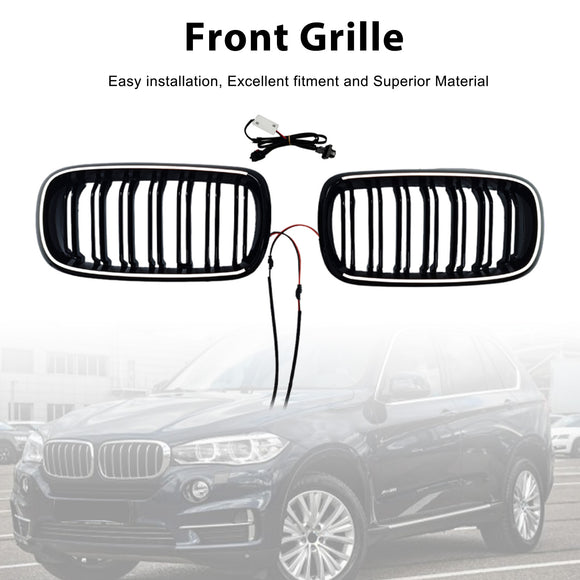 Kratka nerkowa przedniego zderzaka z podwójną listwą pasuje do BMW X5/X6 F15/F16 2013-2018