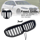 Double Slat Kidney Grill Grill Fit BMW 1 Series F40 2019-2024 kiiltävä musta-2