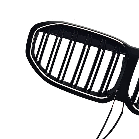Double Slat Kidney Grill Grill Fit BMW 1 Series F40 2019-2024 kiiltävä musta