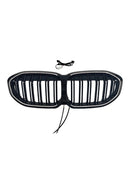 Double Slat Kidney Grill Grill Fit BMW 1 Series F40 2019-2024 kiiltävä musta-13