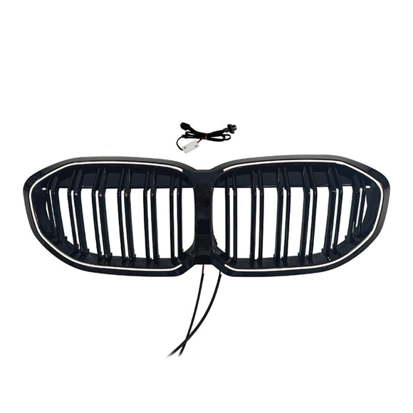 Double Slat Kidney Grill Grill Fit BMW 1 Series F40 2019-2024 kiiltävä musta