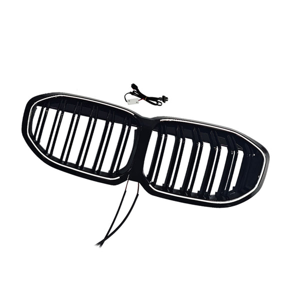 Double Slat Kidney Grill Grill Fit BMW 1 Series F40 2019-2024 kiiltävä musta