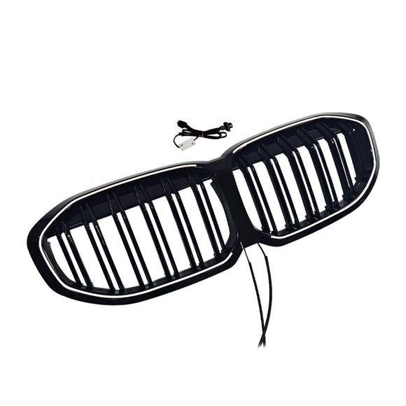 Double Slat Kidney Grill Grill Fit BMW 1 Series F40 2019-2024 kiiltävä musta