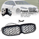 Calandre avant en diamant pour BMW série 1 F40 2019 – 2024, noir brillant-2