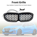 Calandre avant en diamant pour BMW série 1 F40 2019 – 2024, noir brillant-4